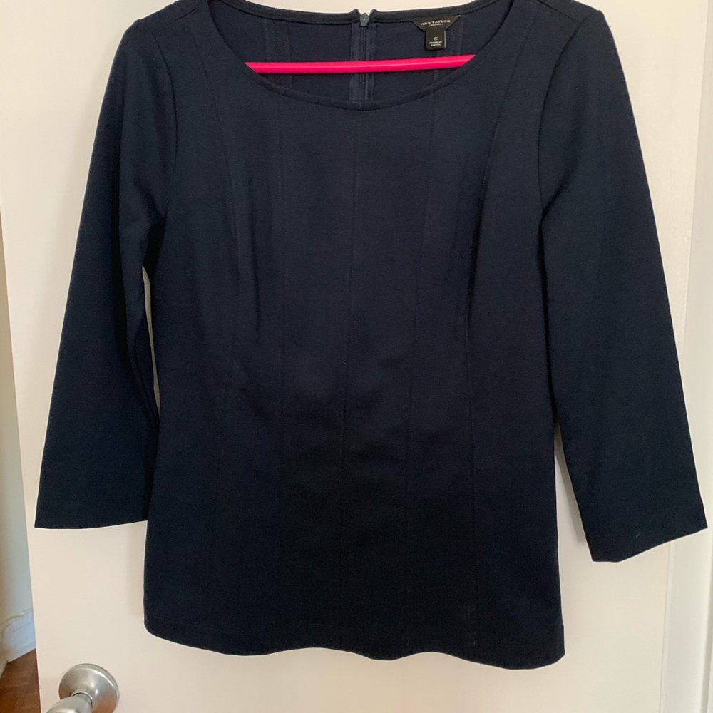 Fitted Navy Top
